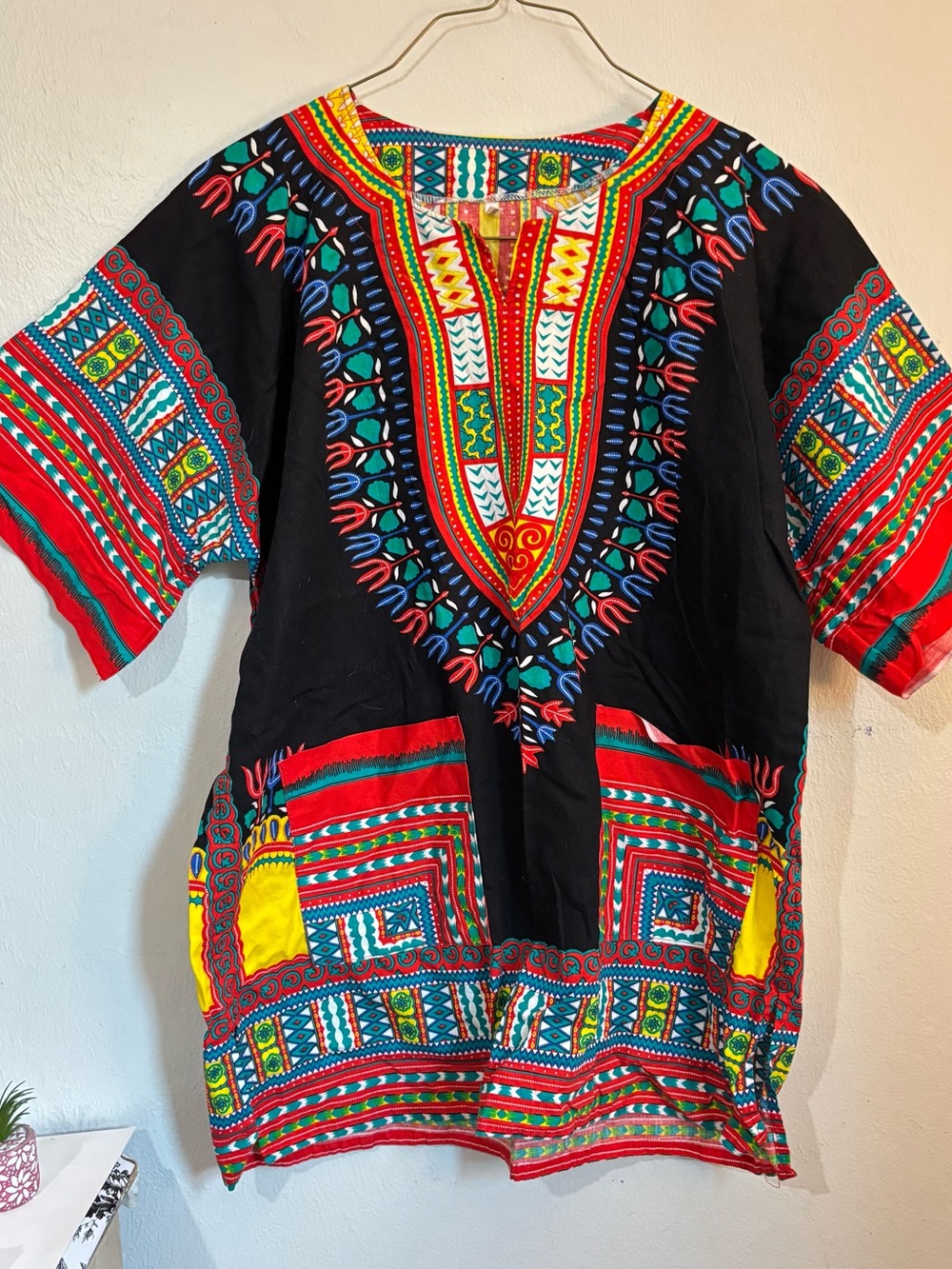 Colorful Black Dashiki
Tunic with Vibrant
Tribal Print